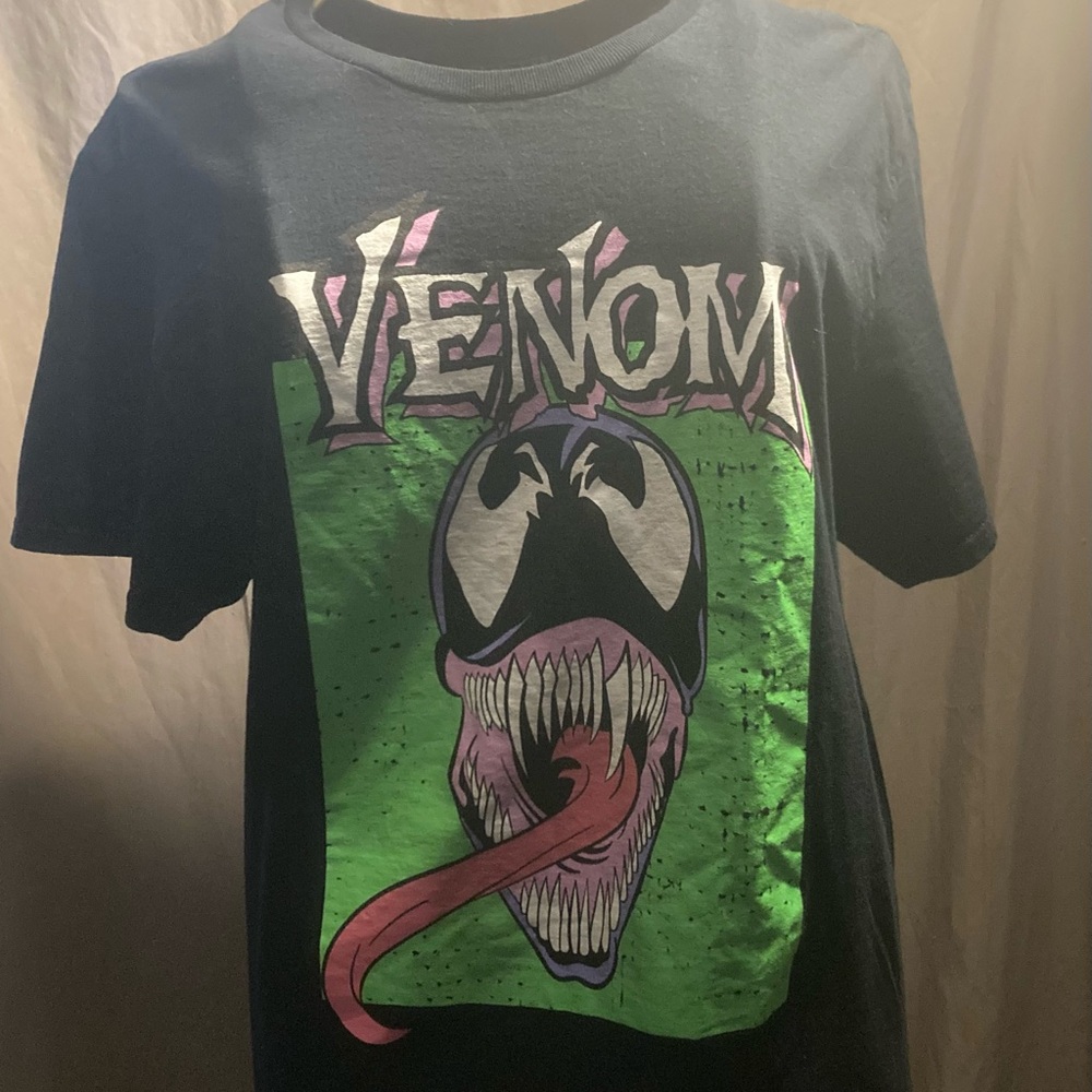 Marvel Black and Green Venom Short Sleeve Tee